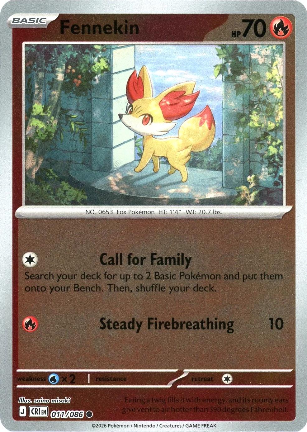 011/086 - Fennekin RH - Chaos Rising
