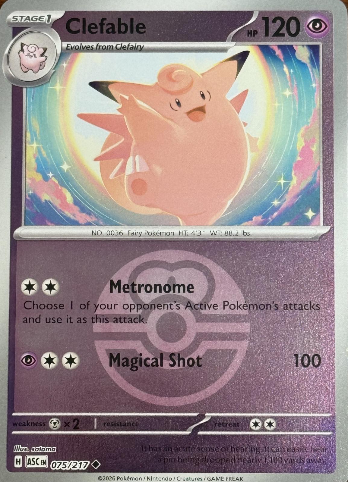 074/217 - Clefairy - Poke Ball - Ascended Heroes
