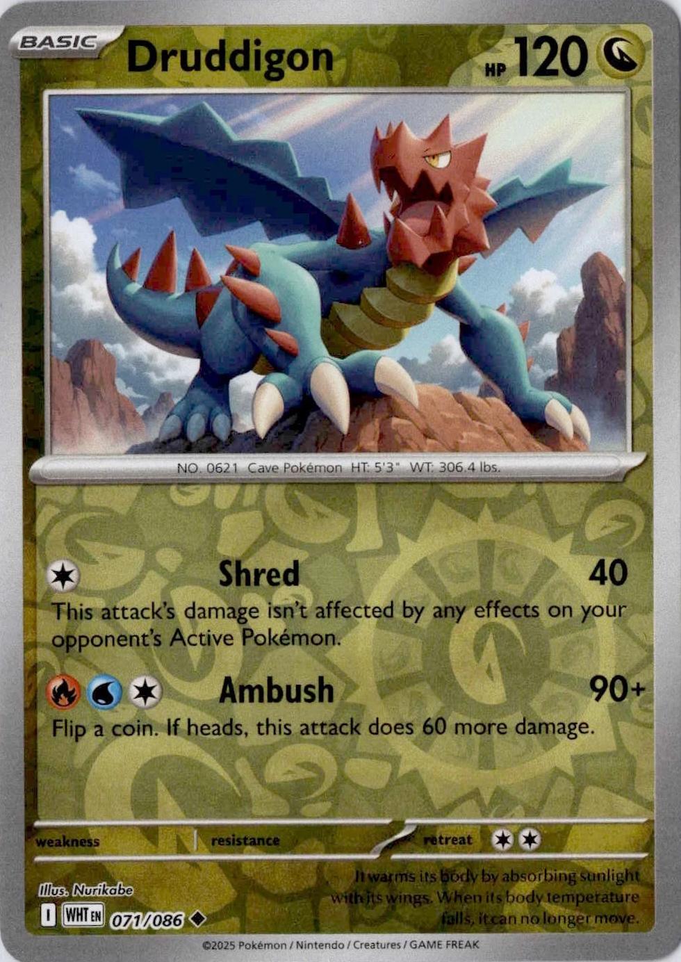071/086 - Druddigon RH - White Flare