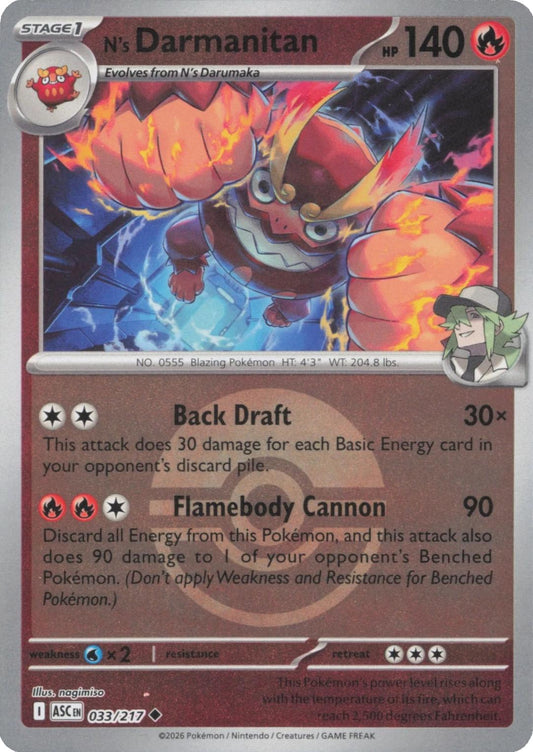 033/217 - N’s Darmanitan - Poke Ball - Ascended Heroes