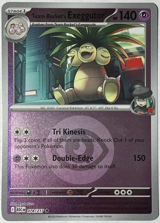 078/217 - Team Rocket’s Exeggutor - Energy Holo - Ascended Heroes