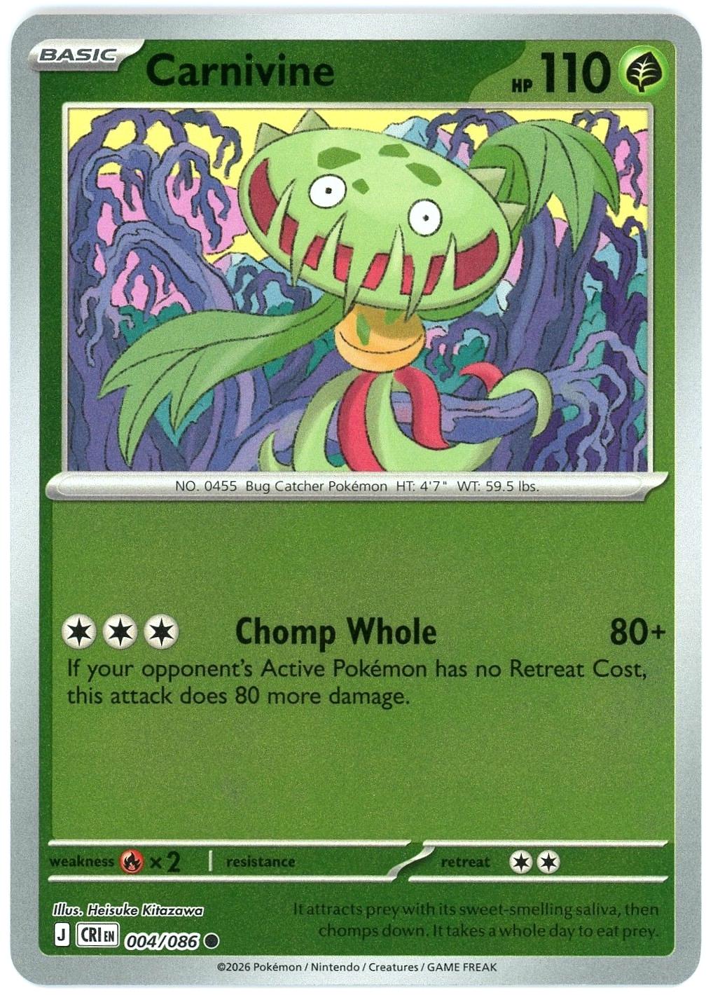 004/086 - Carnivine RH - Chaos Rising
