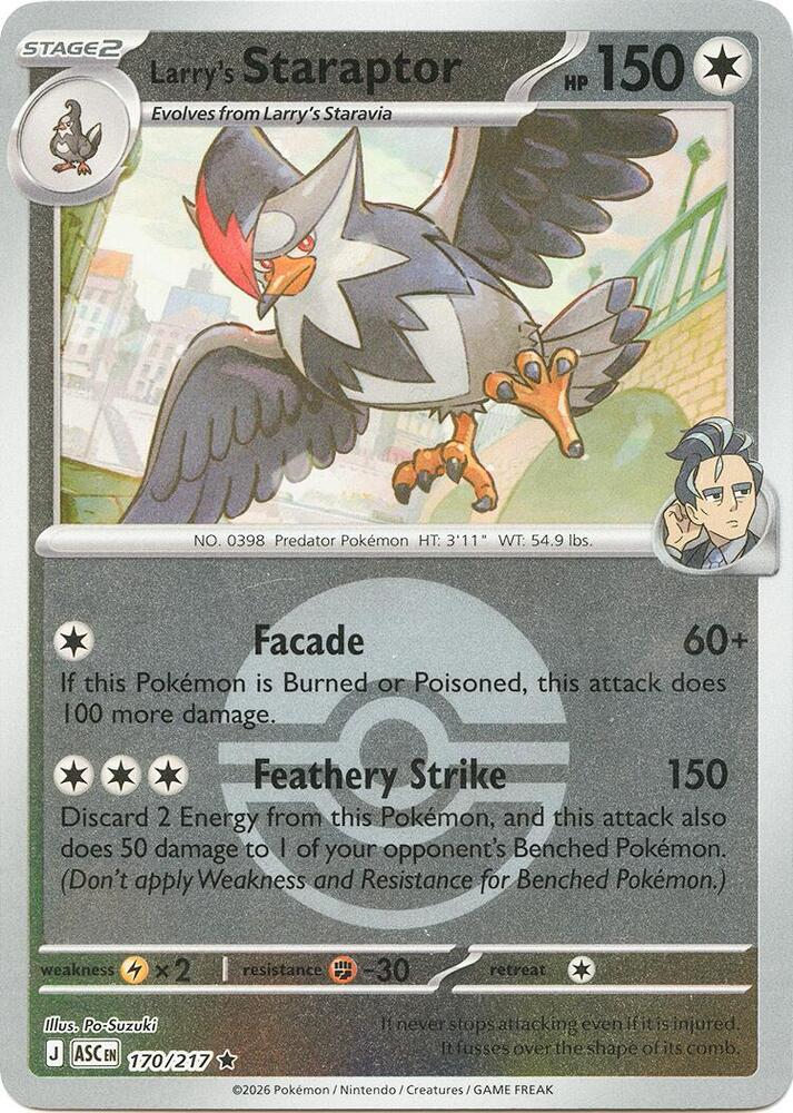 170/217 - Larry’s Staraptor - Poke Ball - Ascended Heroes