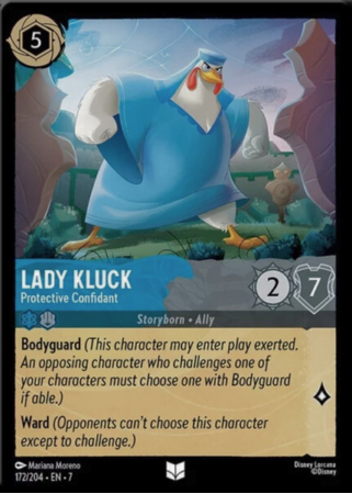 172/204 - Lady Kluck - Protective Confidant - Cold Foil - Archazia's Island