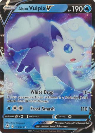 033/195 Alolan Vulpix V - Silver Tempest