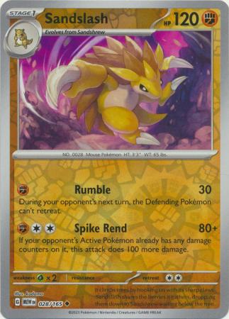 028/165 - Sandslash RH - Pokemon 151