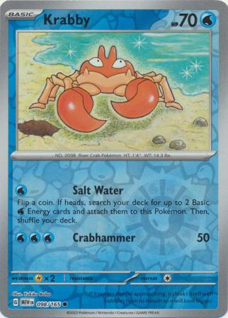 098/165 - Krabby RH - Pokemon 151