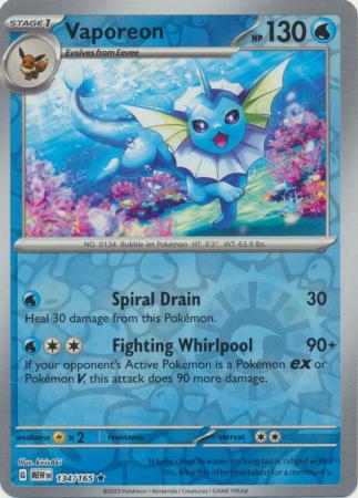 134/165 - Vaporeon RH - Pokemon 151