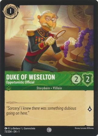 073/204 - Duke of Weselton - Opportunistic Official - The First Chapter