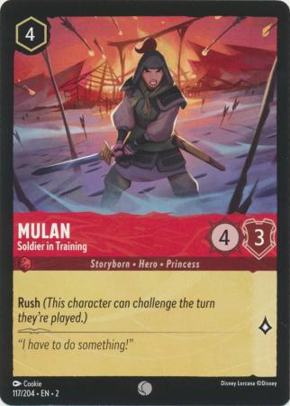 117/204 - Mulan - Soldier in Training - Rise of the Floodborn