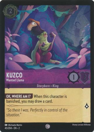 045/204 - Kuzco - Wanted Llama - Cold Foil - Rise of the Floodborn