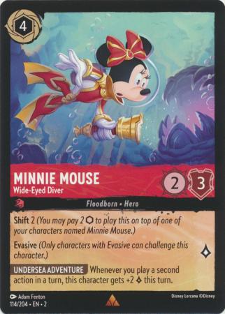 114/204 - Minnie Mouse - Wide-Eyed Diver - Rise of the Floodborn