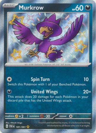 183/091 - Murkrow - Paldean Fates