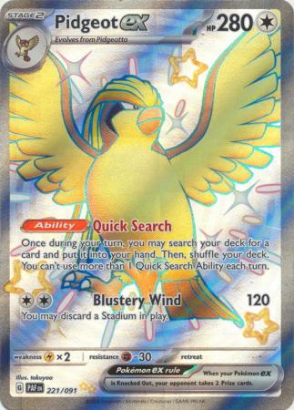 221/091 - Pidgeot ex - Paldean Fates