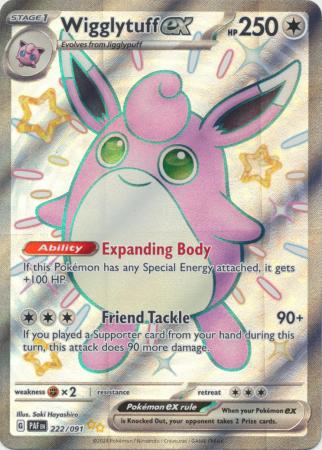 222/091 - Wigglytuff ex - Paldean Fates