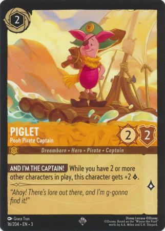 016/204 - Piglet - Pooh Pirate Captain - Into the Inklands