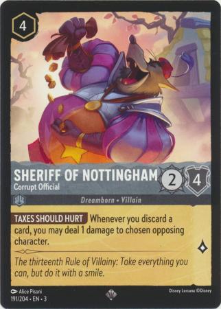 191/204 - Sheriff of Nottingham - Corrupt Official - Into the Inklands