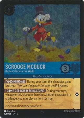 154/204 - Scrooge McDuck - Richest Duck in the World - Holo - Into the Inklands