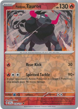 018/191 Paldean Tauros RH - Surging Sparks