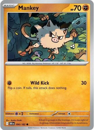 090/182 - Mankey - Destined Rivals