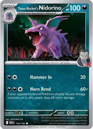 118/182 - Team Rocket's Nidorino - Destined Rivals