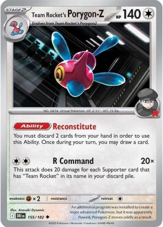 155/182 - Team Rocket's Porygon-Z - Destined Rivals