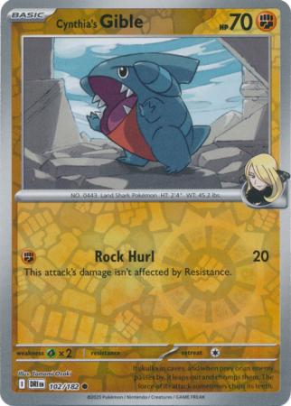 102/182 - Cynthia's Gible RH - Destined Rivals