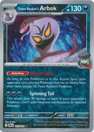 113/182 - Team Rocket's Arbok RH - Destined Rivals