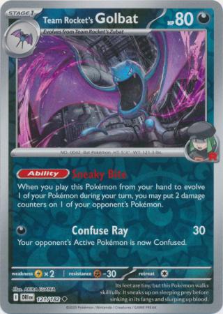 121/182 - Team Rocket's Golbat RH - Destined Rivals