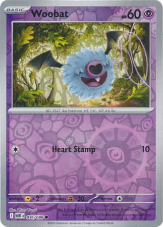 036/086 - Woobat RH - White Flare