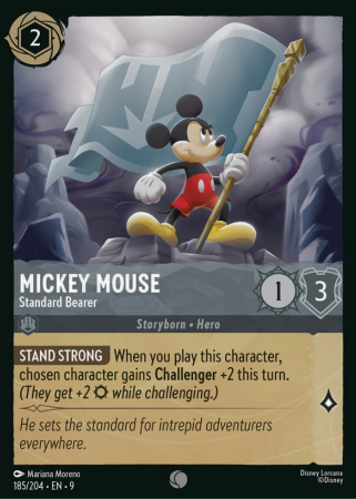 185/204 - Mickey Mouse - Standard Bearer - Cold Foil - Fabled