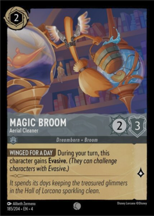 185/204 - Magic Broom – Aerial Cleaner - Holo - Ursula's Return