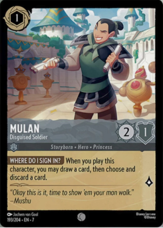 193/204 - Mulan - Disguised Soldier - Cold Foil - Archazia's Island