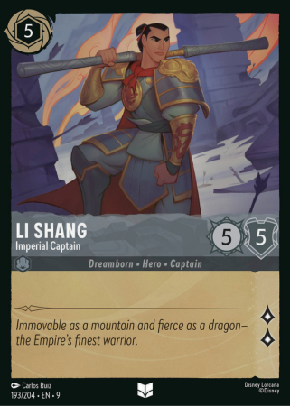 193/204 - Li Shang - Imperial Captain - Cold Foil - Fabled