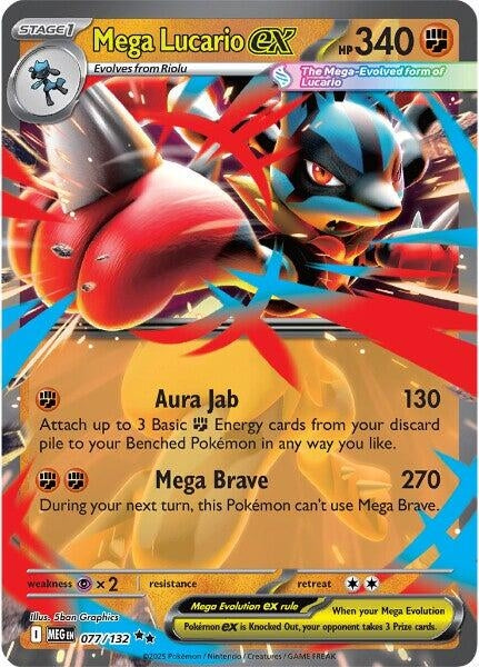 077/132 - Mega Lucario ex - Mega Evolution