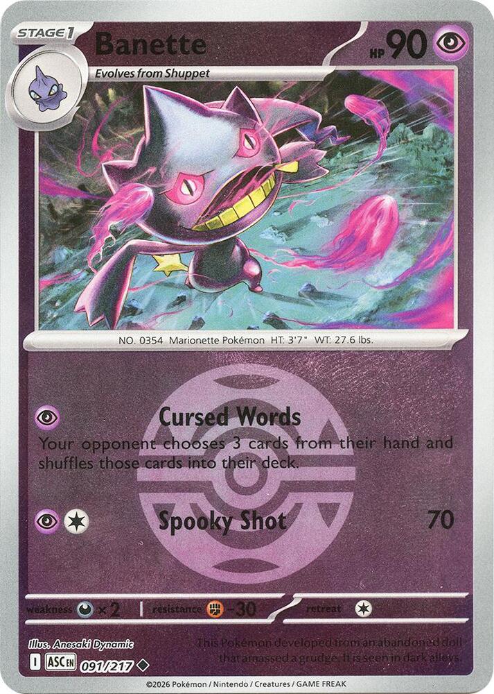 091/217 - Banette - Poke Ball - Ascended Heroes