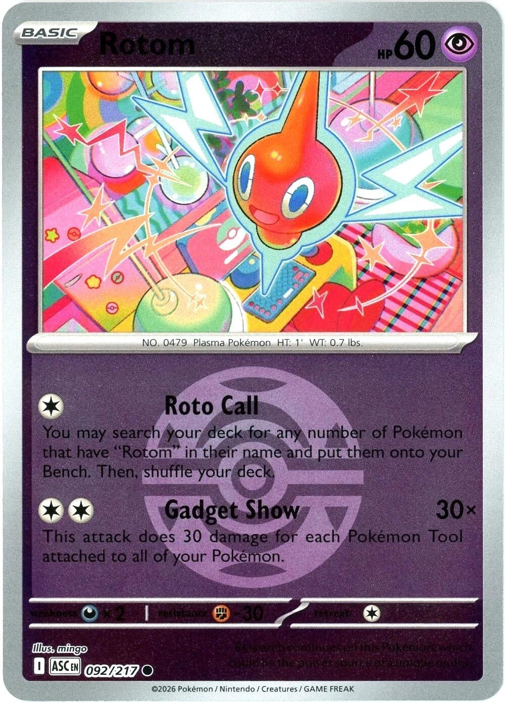 092/217 - Rotom - Poke Ball - Ascended Heroes