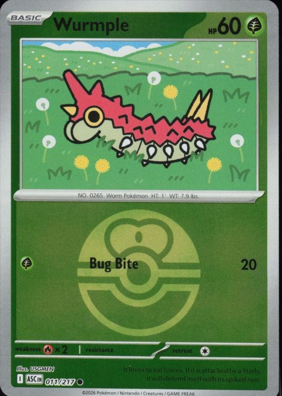 011/217 - Wurmple - Poke Ball - Ascended Heroes