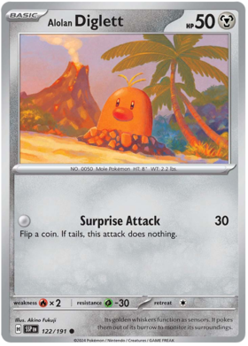 122/191 Alolan Diglett - Surging Sparks