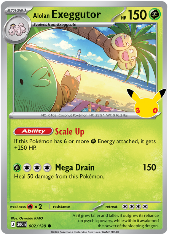 002/128 - Alolan Exeggcute - 30th Celebration