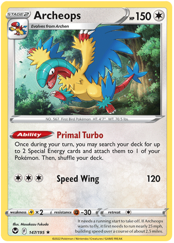 147/195 - Archeops - Non Holo - Silver Tempest