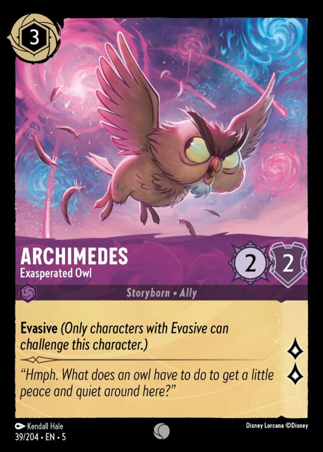 039/204 - Archimedes - Exasperated Owl - Shimmering Skies