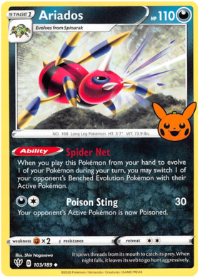 102/189 - Ariados - Trick or Trade - Darkness Ablaze