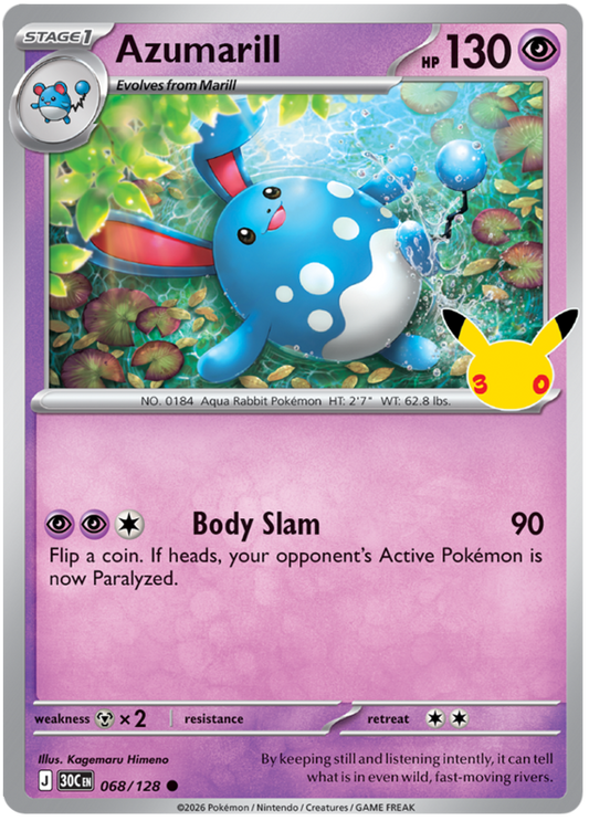 068/128 - Azumarill - 30th Celebration