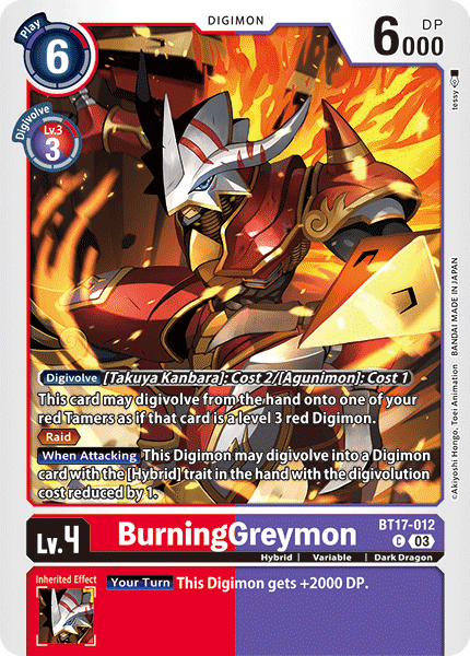 BT17-012C BurningGreymon