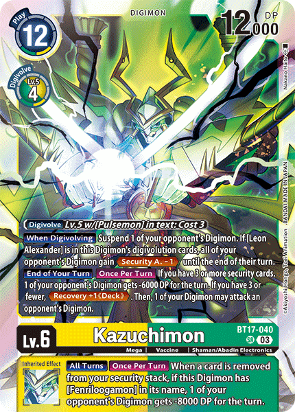 BT17-040SR Kazuchimon