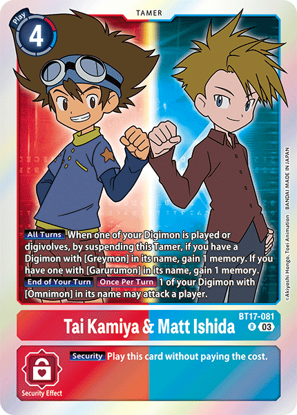 BT17-081R Tai Kamiya & Matt Ishida