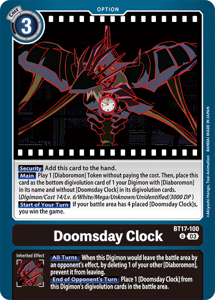 BT17-100UC Doomsday Clock