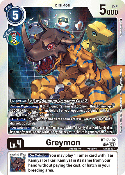 BT17-102SEC Greymon