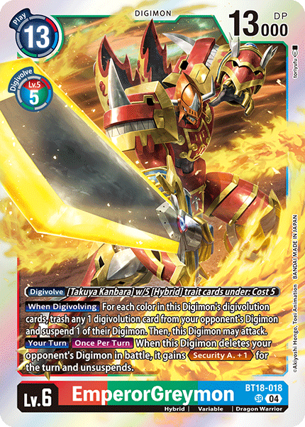 BT18-018SR EmperorGreymon